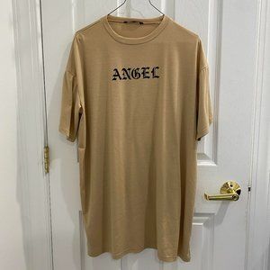 SHEIN Graphic Angel Oversized Tee Dress XS